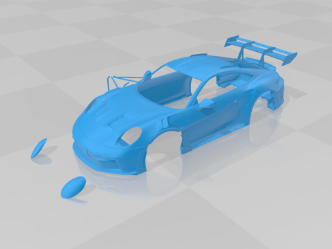 Porsche 911 GT3 RS 2022 - Body Car STL Model 3D 打印模型
