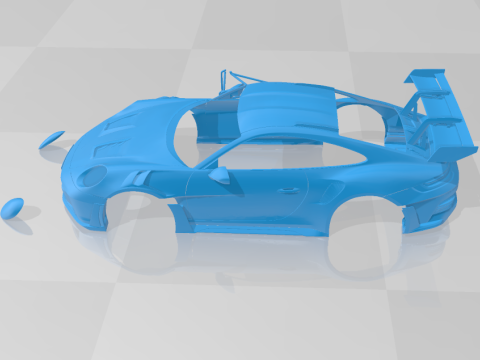 Porsche 911 GT3 RS 2022 - Body Car STL Model 3D 打印模型