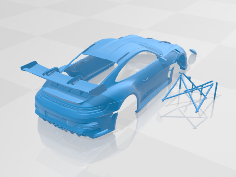 Porsche 911 GT3 RS 2022 - Body Car STL Model 3D 打印模型