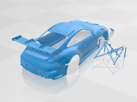 Porsche 911 GT3 RS 2022 - Carroceria Modelo STL Modelo de Impressão 3D