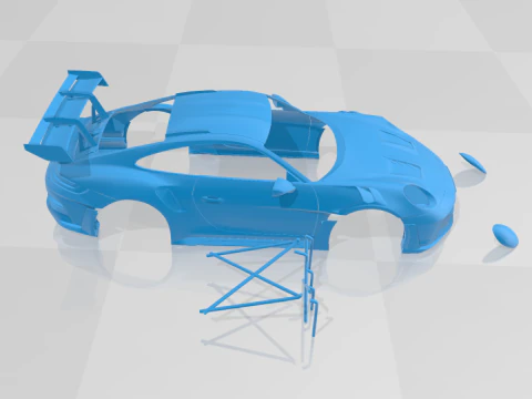 Porsche 911 GT3 RS 2022 - Carroceria Modelo STL Modelo de Impressão 3D