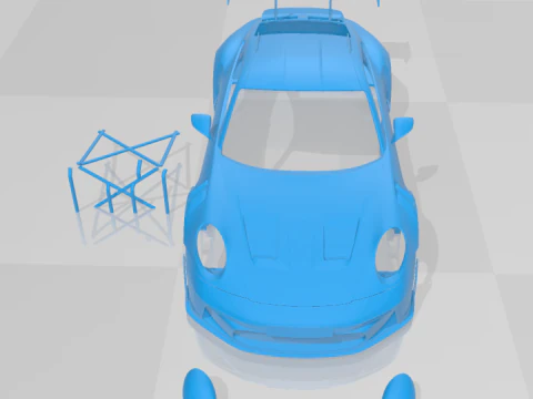 Porsche 911 GT3 RS 2022 - Carroceria Modelo STL Modelo de Impressão 3D