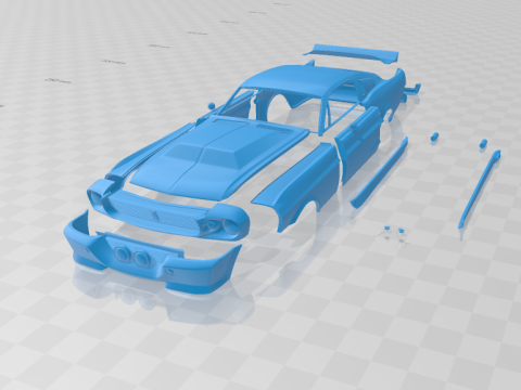 F Mustang Shelby GT500 Eleanor 1967 - Body Car STL Model 3D Принт Модель