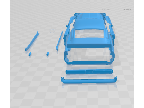 F Mustang Shelby GT500 Eleanor 1967 - Body Car STL Model 3D प्रिंट मॉडल