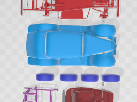 F1934 Coupe Legends - Separate Parts STL Model 3D Принт Модель