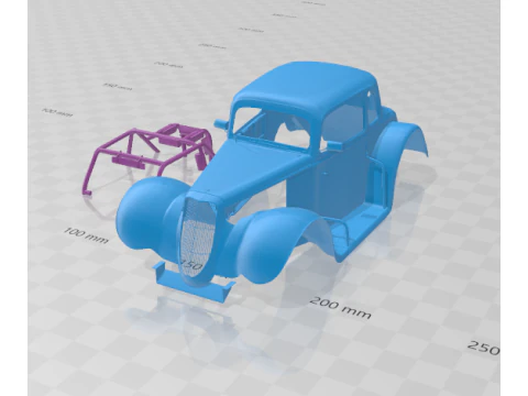 F 1934 Coupe Legends - Body Car STL Model 3D Print Model
