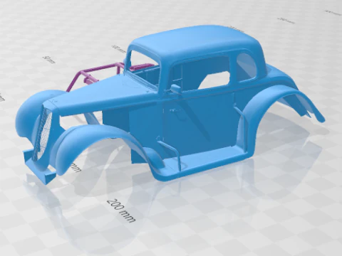 F 1934 Coupe Legends - Body Car STL Model 3D Print Model