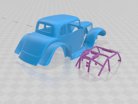 F 1934 Coupe Legends - Body Car STL Model 3D Принт Модель