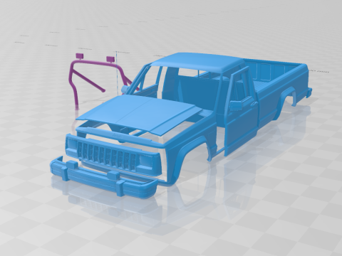 Jeep Comanche MJ 1984 - Body Car STL Model 3D Принт Модель