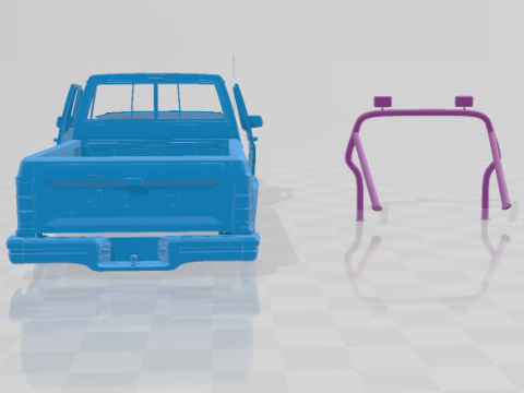 Jeep Comanche MJ 1984 - Body Car STL Model 3D Baskı Modeli