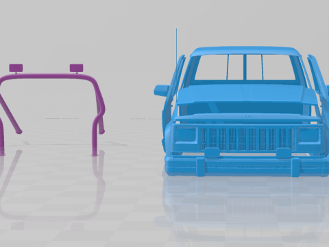 Jeep Comanche MJ 1984 - Body Car STL Model 3D Baskı Modeli