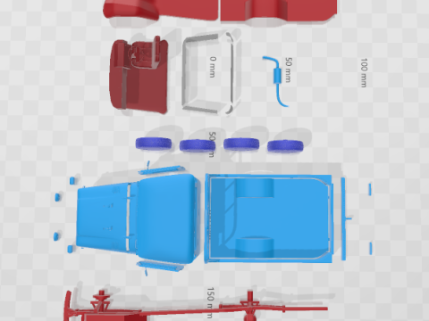 Toyota Land Cruiser Pickup 1979 - Separate Parts STL Model Modèles 3D en vedette