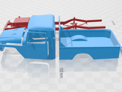 Toyota Land Cruiser Pickup 1979 - Body Car STL Model 3D Принт Модель