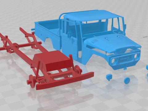 Toyota Land Cruiser Pickup 1979 - Body Car STL Model 3D Принт Модель