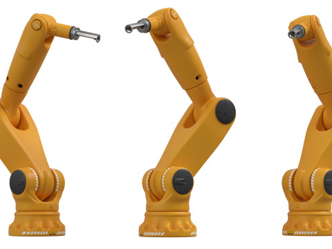 Robot manipulator pbr simple rigged model 3D Model