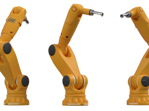 Robot manipulator pbr simple rigged model 3D Model