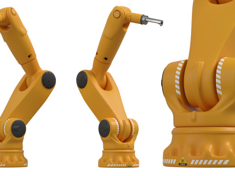 Robot manipulator pbr simple rigged model 3D Model