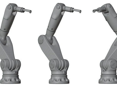 Robot manipulator pbr simple rigged model 3D Model