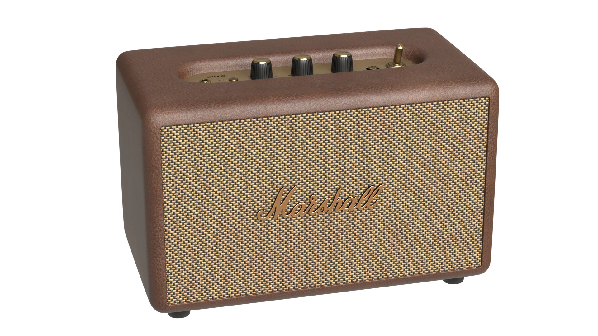 Speaker Marshall Acton 3 Low-poly 3D Model .c4d .max .obj .3ds .fbx .stl .blend 