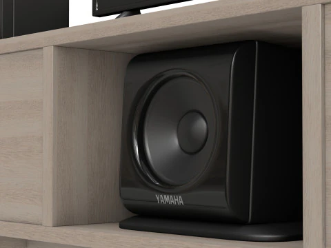 Tv and acoustic system 3d sound and cabinet for interior 3D Model