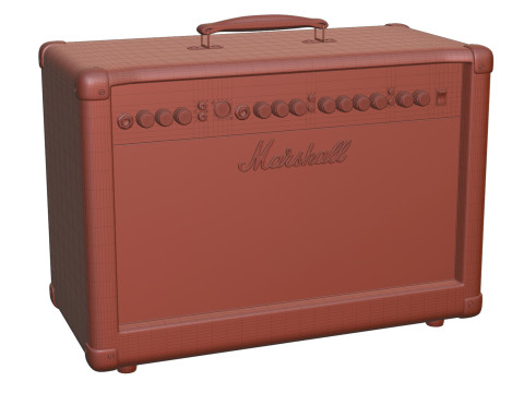 Marshall Acoustic Soloist AS50D Combo for acoustic guitars Low-poly 3D Model