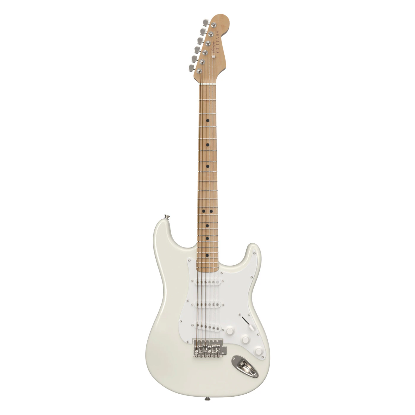 Electric guitar style Fender Stratocaster Low-poly 3D Model .c4d .max .obj .3ds .fbx .stl .blend 