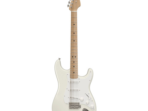 Electric guitar style Fender Stratocaster Low-poly 3Dモデル