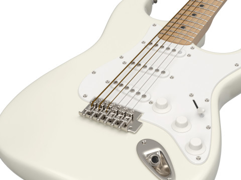 Electric guitar style Fender Stratocaster Low-poly Modelo 3D