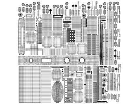 Midi keyboard with drum section 3D Model