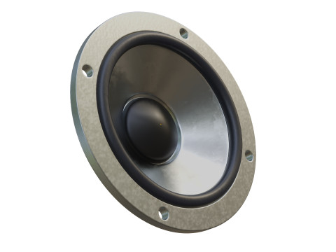 Powerful speaker set mid frequency Modelo 3D