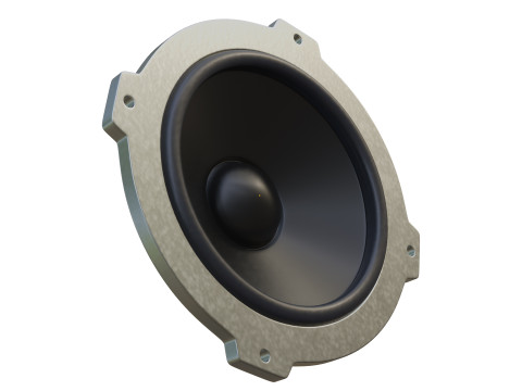 Powerful speaker set mid frequency Modelo 3D