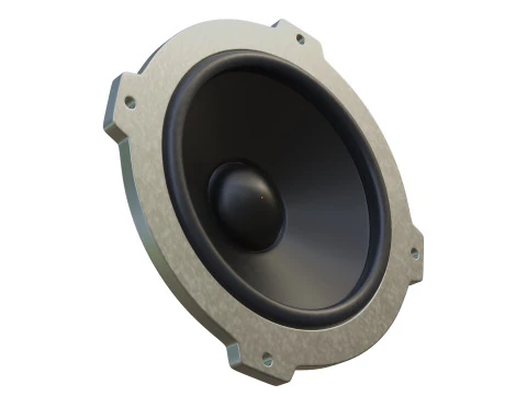 Powerful speaker set mid frequency 3D Model