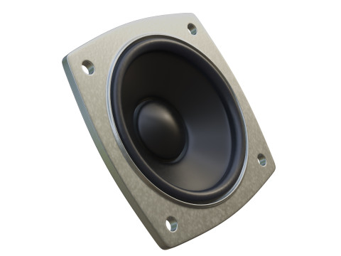Powerful speaker set mid frequency Modelo 3D