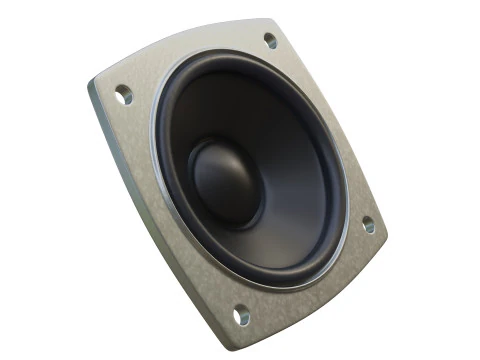 Powerful speaker set mid frequency 3D Model