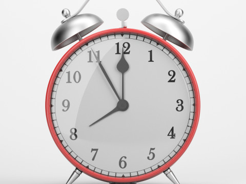 Classic table mechanical clock alarm 3Dモデル