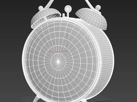 Classic table mechanical clock alarm 3D Model