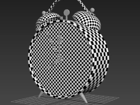 Classic table mechanical clock alarm 3D Model