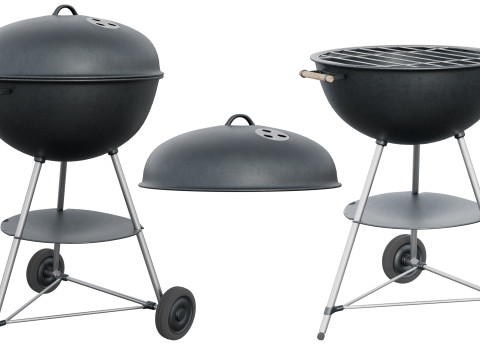 BBQ round weber style 3D 模型