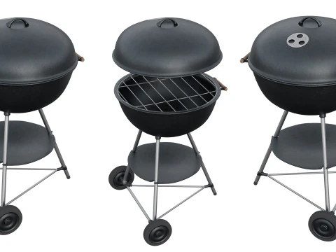 BBQ round weber style 3D Model