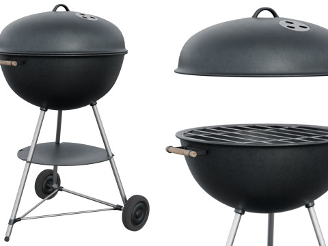 BBQ round weber style 3D 模型
