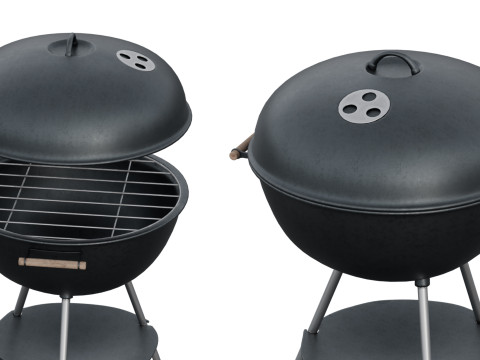 BBQ round weber style 3D 模型