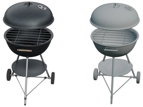 BBQ round weber style 3D Model