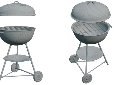 BBQ round weber style 3D Model