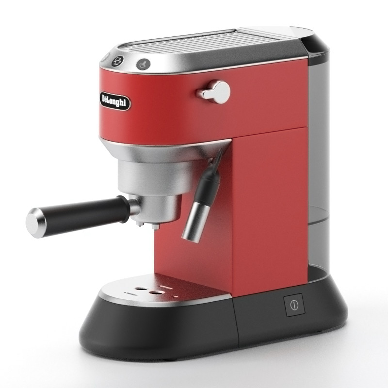 Coffee machine espresso barista stainless model subdivision 3D 모델 .c4d .max .obj .3ds .fbx .stl .blend