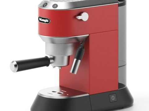 Coffee machine espresso barista stainless model subdivision 3D Model