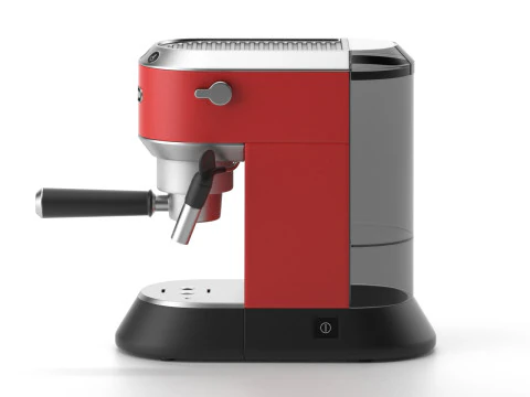 Coffee machine espresso barista stainless model subdivision 3D Model