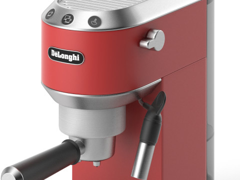 Coffee machine espresso barista stainless model subdivision 3D 모델