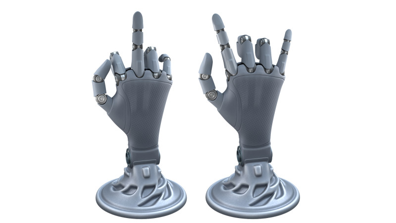 Mekanik el robotu figürü 3D Model .c4d .max .obj .3ds .fbx .stl .blend 