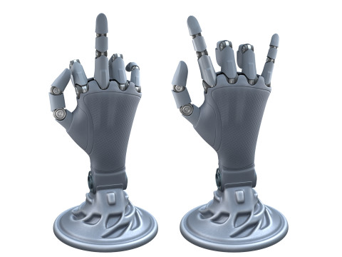 Mekanik el robotu figürü 3D Model