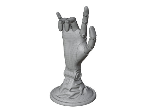 Mekanik el robotu figürü 3D Model